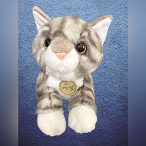 MIYONI BY AURORA  PLUSH ANGORA KITTY CAT STUFFED ANIMAL 7”